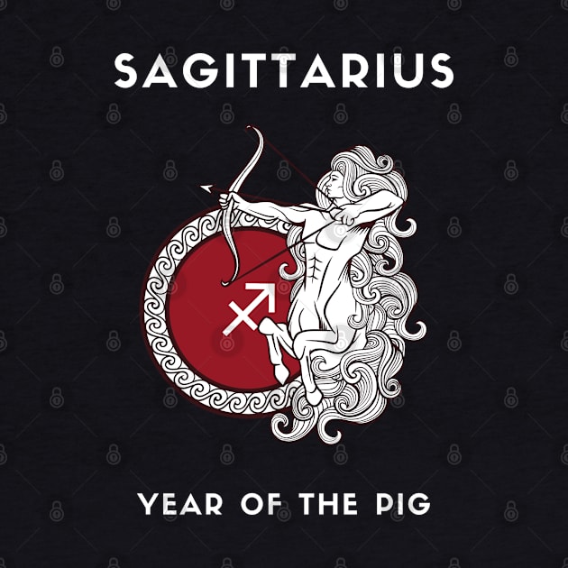 SAGITTARIUS / Year of the PIG by KadyMageInk